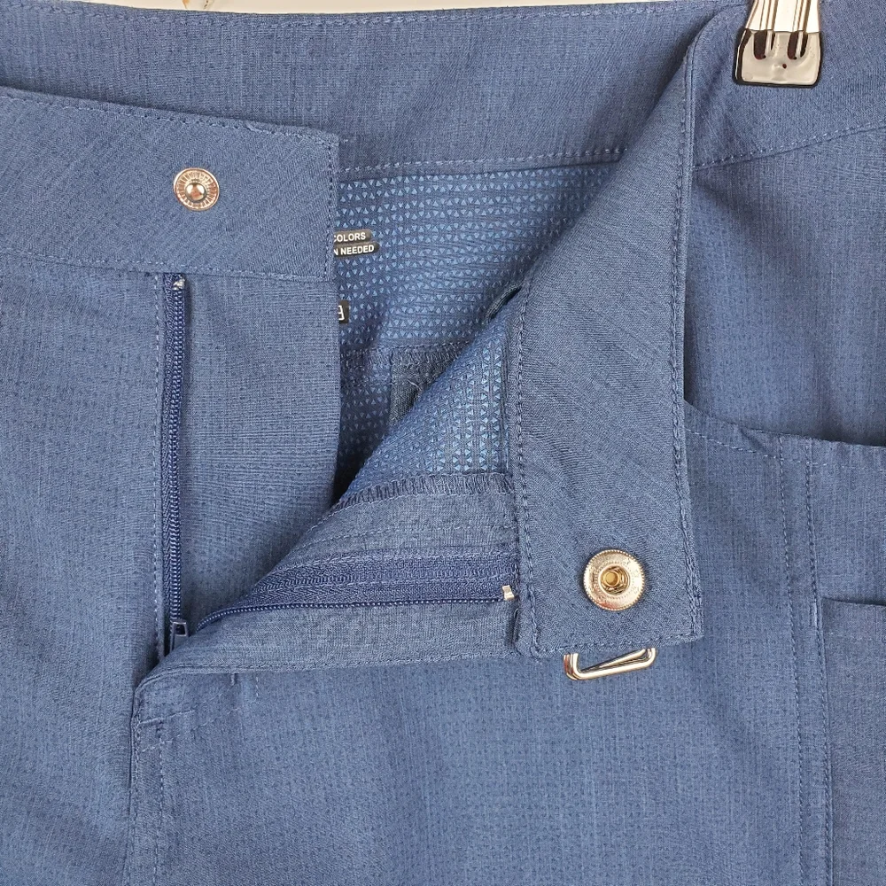 ZYIA Active Blue Performance Athletic Shorts XL Drawstring Pockets